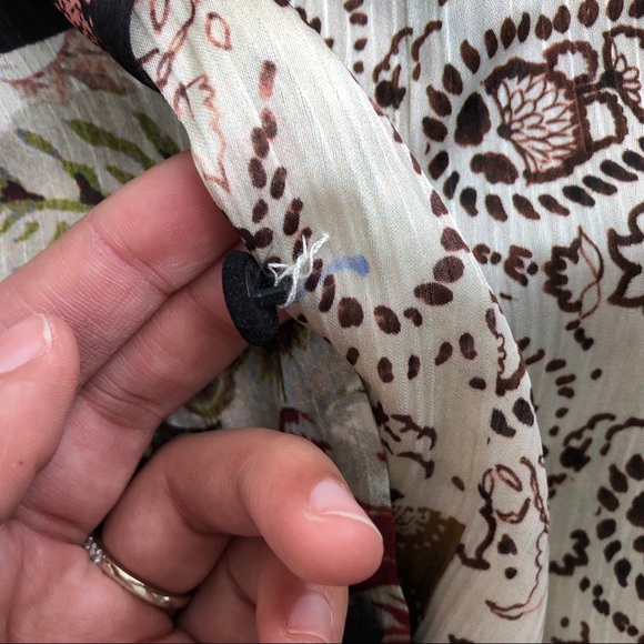 NWT Zara floral patches flowy midi dress S - Picture 7 of 7